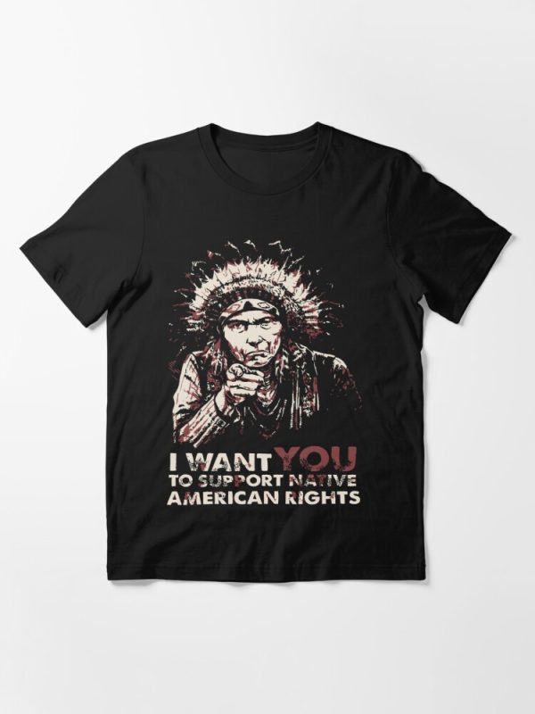 Black Hawk Native American I Want You To Support Native American Rights Classic T-Shirt