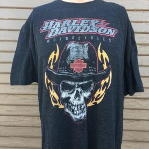 Skull Cowboys Harley Davidson Motorcycles Classic T-Shirt