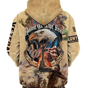 Home Of The Free Because Of The Brave Veterans Memorial 3D Hoodie All Over Printed