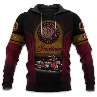 The Legendary Indian Motocycle 3D Hoodie All Over Printed