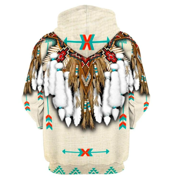 Native American Casual Indian Ethnic Tribal Pattern 3D Hoodie All Over Printed