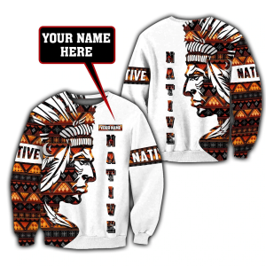 Personalized Name Native American Indian Art 3D Hoodie All Over Printed