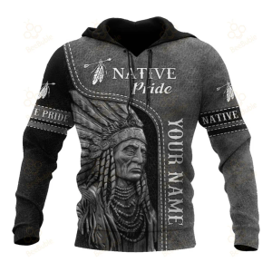 Personalized Name Native American Pride 3D Hoodie All Over Printed
