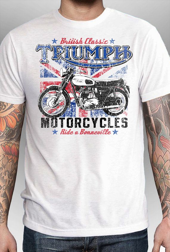British Classic Triumph Motorcycles Ride a Bonneville T-shirt