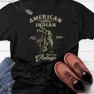 Vintage American Legendary Motorcycles Indian Biker Gifts Classic T-Shirt