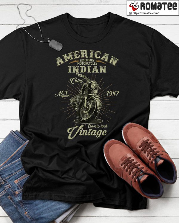 Vintage American Legendary Motorcycles Indian Biker Gifts Classic T-Shirt