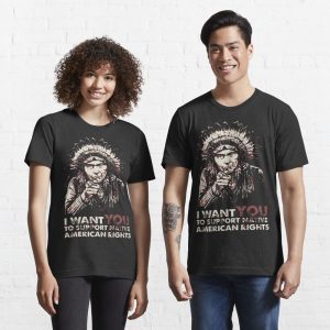 Black Hawk Native American I Want You To Support Native American Rights Classic T-Shirt