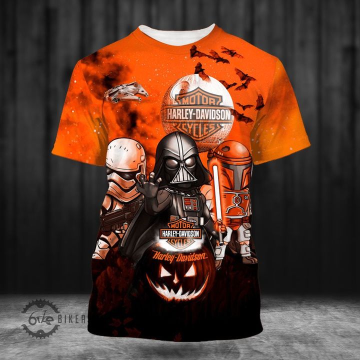 Darth Vader Harley Davidson Star Wars Movie Halloween 3D Hoodie All Over Printed