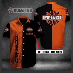 Custom Name Harley Davidson Logos 3D Hawaiian Shirt