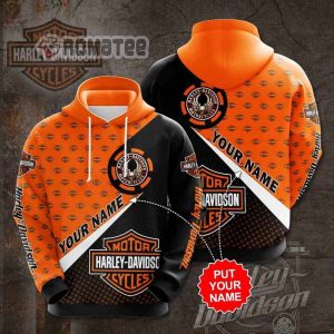 Custom Skull Eagle Harley Davidson Logos Pattern 3D Hoodie All Over Print
