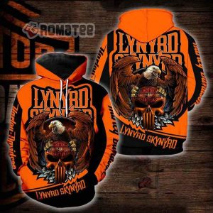 Lynyrd Skynyrd Harley Davidson Skull Eagle 3D Hoodie All Over Print