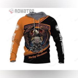 Skull Eagle Harley Davidson Motorcycles Willie G 3D Hoodie All Over Printed