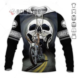 Harley Davidson Willie G Skull Man With Motor 3D Hoodie All Over Print