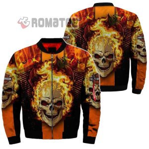Harley Davidson Motorcycles Ghost Rider 3D Bomber All Over Print