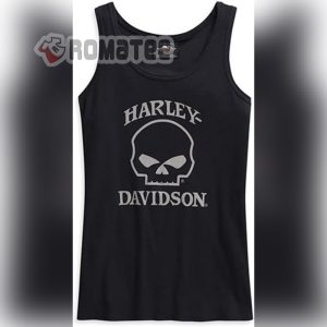 Harley Davidson Willie G Skull 2D Black Tank Top
