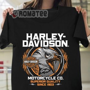 Angry Eagle Head Harley Davidson Motorcycles Superior Quality Since 1903 2D T-Shirt