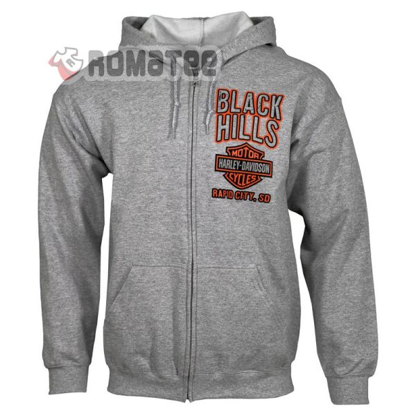 Black Hill Rally Rapid City South Dakota Harley Davidson Motorcycles Zip Hoodie