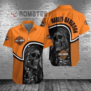 Death Skull Harley Davidson 3D All Over Print Hawaiian Shirt