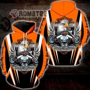 Eagle Head Motorcycles Harley Davidson Armor Style Eagle Feather Knife 3D All Over Print Hoodie