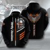 Eagle Head Wings Flaming Motorcycles Head Diagonal Harley Davidson 3D All Over Print Hoodie