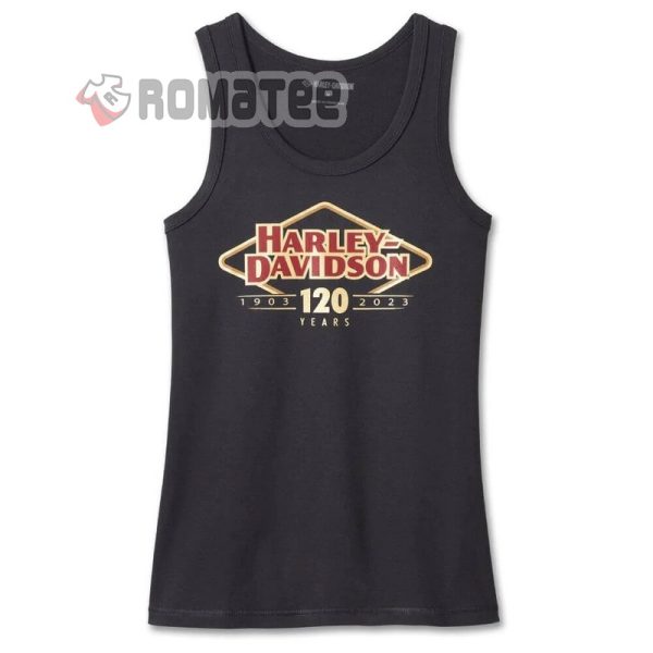 Harley Davidson 120th Anniversary 1903-2023 Rhombus Light Logo 2D Tank Top