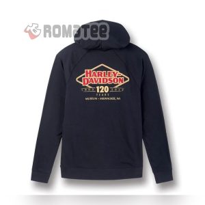 Harley Davidson Eagle 120th Anniversary 1903-2023 Museum Milwaukee WI Light Logo 2D Zip Hoodie