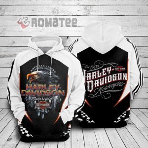 Harley Davidson Est 1906 American Legend Eagle Head Race 3D All Over Print Hoodie