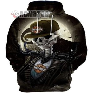 Harley Davidson Halloween Jack Skellington Nightmare Before Christmas 3d All Over Print T-Shirt