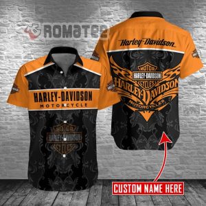 Harley-Davidson Motorcycles Eagle Custom Name Classic Pattern 3D All Over Print Hawaiian Shirt