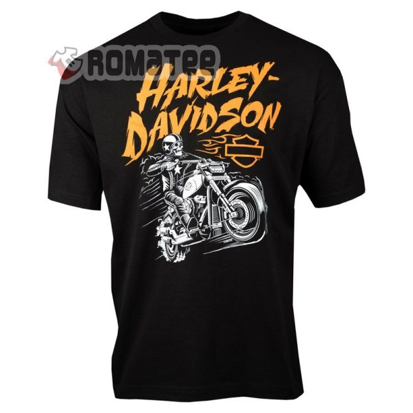 Harley Davidson Motorcycles Skull Man Sturgis South Dakota 2D T-Shirt