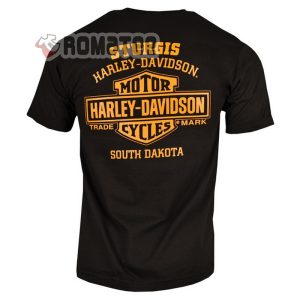 Harley Davidson Motorcycles Skull Man Sturgis South Dakota 2D T Shirt 2