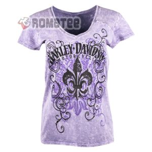 Harley Davidson Motorcycles Sturgis South Dakota Thicket Purple Womens 2D T Shirt 1
