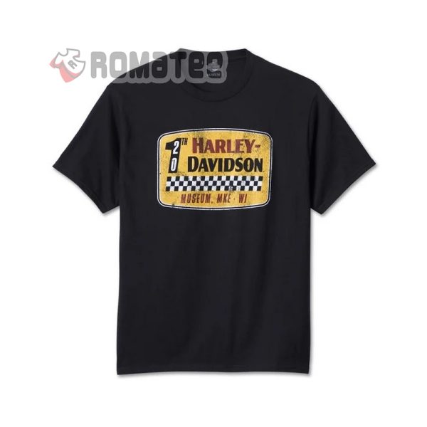 Harley Davidson Museum Milwaukee 120th Anniversary Flag Racing Vintage 2D T-Shirt