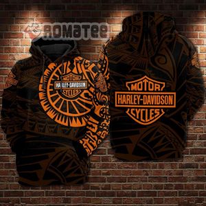 Harley Davidson Old Classic Pattern 3D All Over Print Hoodie