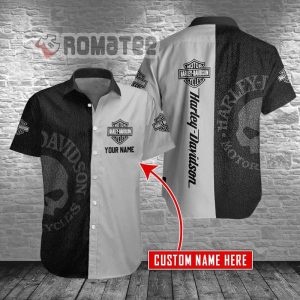Harley-Davidson Willie G Skull Custom Name Non-Color 3D All Over Print Hawaiian Shirt