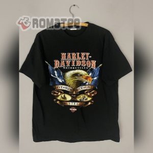 Live To Ride Ride To Live Australia Eagle Harley-Davidson Motorcycles 2D T-Shirt