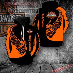 Motorcycles Flaming Harley Davidson Hoodie 3D All Over Print