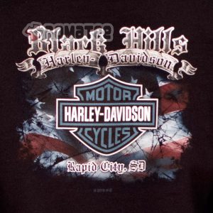 Mount Rushmore American Flag Race Harley Davidson Black Hill Rally Hoodie 3