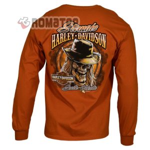 South Dakota Harley Davidson Skull Cowboy Sturgis Trade Mark 2D Long Sleeve