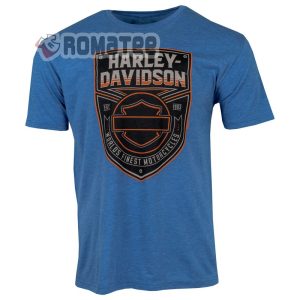 South Dakota Sturgis Harley Davidson Trade Mark Worlds Finest Motorcycles Shield 2D T Shirt 1