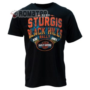 Sturgis Black Hill Rally 83rd Anniversary 2023 Event Harley Davidson Motorcycles 2D T Shirt 1