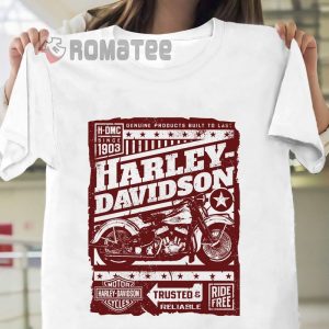 Vintage H-DMC Est 1903 Harley Davidson Motorcycles Star Genuine Products Build To Last 2D T-Shirt