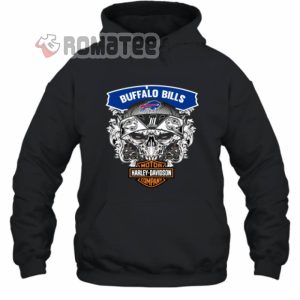 Buffalo Bills Skull Soocer Team Harley Davidson 2D Hoodie Black