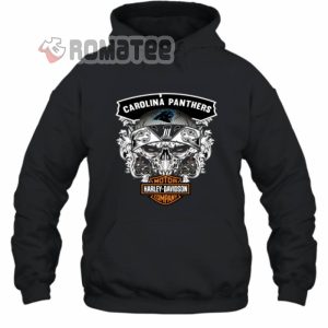 Carolina Panthers Skull Soccer Team Harley Davidson 2D Hoodie Black