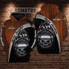 Flaming Willie G Skull Iron Honey Pattern Harley Davidson Motorcycles 3D All Over Print Hoodie