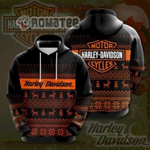 Harley Davidson Christmas Pattern Things 3D All Over Print Hoodie
