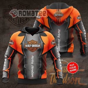 Harley Davidson Custom Motorcycles Armor Style 3D Hoodie All Over Print