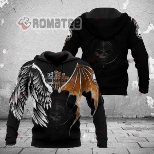 Harley Davidson Eagle With Bath’s Wings Motorcycles Willie G Skull 3D All Over Print Hoodie