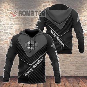 Harley Davidson Motorcycles Armor Style 2 Dots Pattern Non-color 3D All Over Print Hoodie