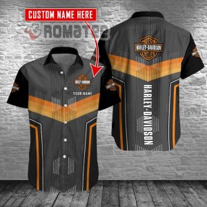 Harley Davidson Motorcycles Armor V Style Mini Dots Pattern Custom Name 3D All Over Print Hawaiian Shirt